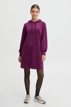 OXMO Mini Jurken Jurk Mira Dames Donkerlila -Oxmo Winkel cca6e61342b523254a6aa6e3ec97153e