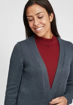 OXMO Vesten Gebreid Vest Paula Dames Blauw -Oxmo Winkel cf5502a2438e18251e7bff9e7709f3e7