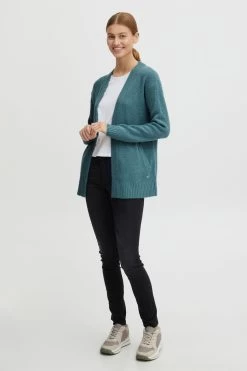 OXMO Vesten Gebreid Vest Dames Blauw -Oxmo Winkel d07445fc8f1b7d4135a8d04bc65dcdea