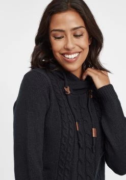 OXMO Hoodies Trui Cable Dames Zwart -Oxmo Winkel d08413e405f763ee95cfd5d97779255d