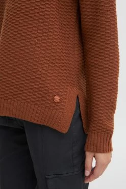 OXMO Fijngebreide Truien Trui Milla Dames Bruin -Oxmo Winkel d36a0960f414121b01b955e6d8959c9d