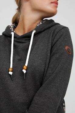 OXMO Hoodies Trui ULRIKA Dames Donkergrijs -Oxmo Winkel d93d9584b7a1fff39d2ea409edf18339