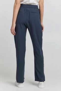 OXMO Pantalons Loosefit Broek Elida Dames Blauw Gemêleerd -Oxmo Winkel db4da21df565f3dfbe7e7cc0ef1b07c6
