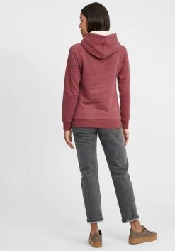 OXMO Hoodies Sweatshirt Julia Pile Dames Rood / Bordeaux -Oxmo Winkel dc6253d6d086e08e5284d75c83afdca9