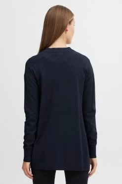 OXMO Vesten Gebreid Vest Kat Dames Blauw -Oxmo Winkel dd16ed79f8a96fbaf1d153b77c18034f