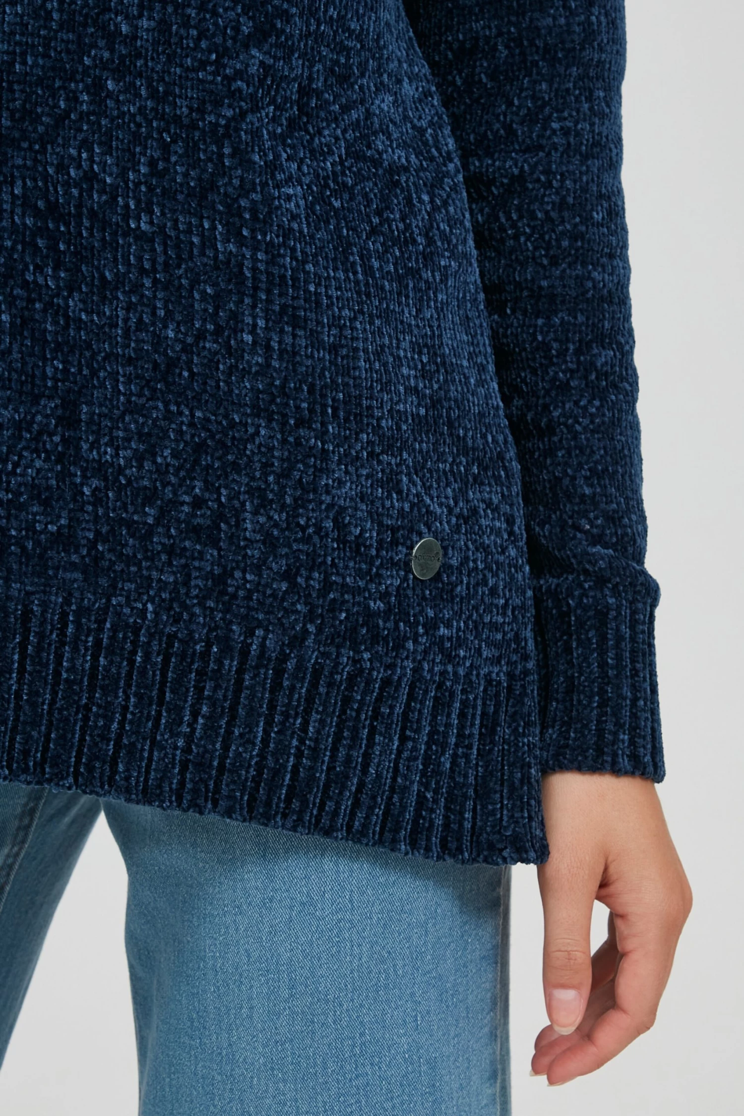 OXMO Fijngebreide Truien Trui Elvina Dames Donkerblauw 8 OXMO Fijngebreide Truien Trui Elvina Dames Donkerblauw - Afbeelding 6