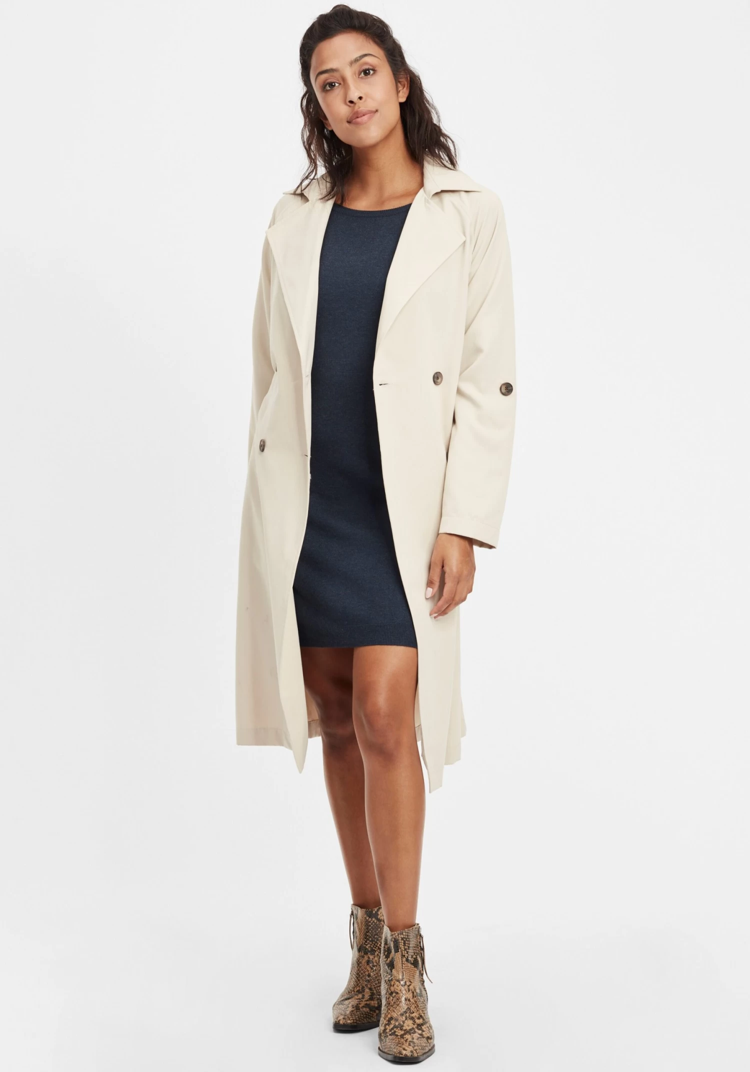 OXMO Mini Jurken Jurk Ella Dames Blauw 5 OXMO Mini Jurken Jurk Ella Dames Blauw - Afbeelding 3