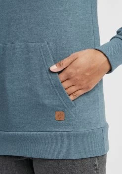 OXMO Hoodies Sweatshirt Julia Pile Dames Blauw / Lichtblauw -Oxmo Winkel df6329600ad1b8b0c9fa4f374769d770