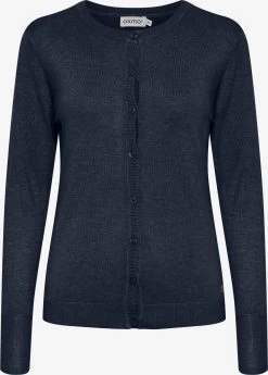 OXMO Vesten Gebreid Vest Hlin Dames Donkerblauw