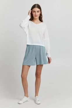 OXMO Shorts Loosefit Broek BJÖRK Dames Blauw -Oxmo Winkel e272c3d05ff01cb62af16fc2db6b48e7