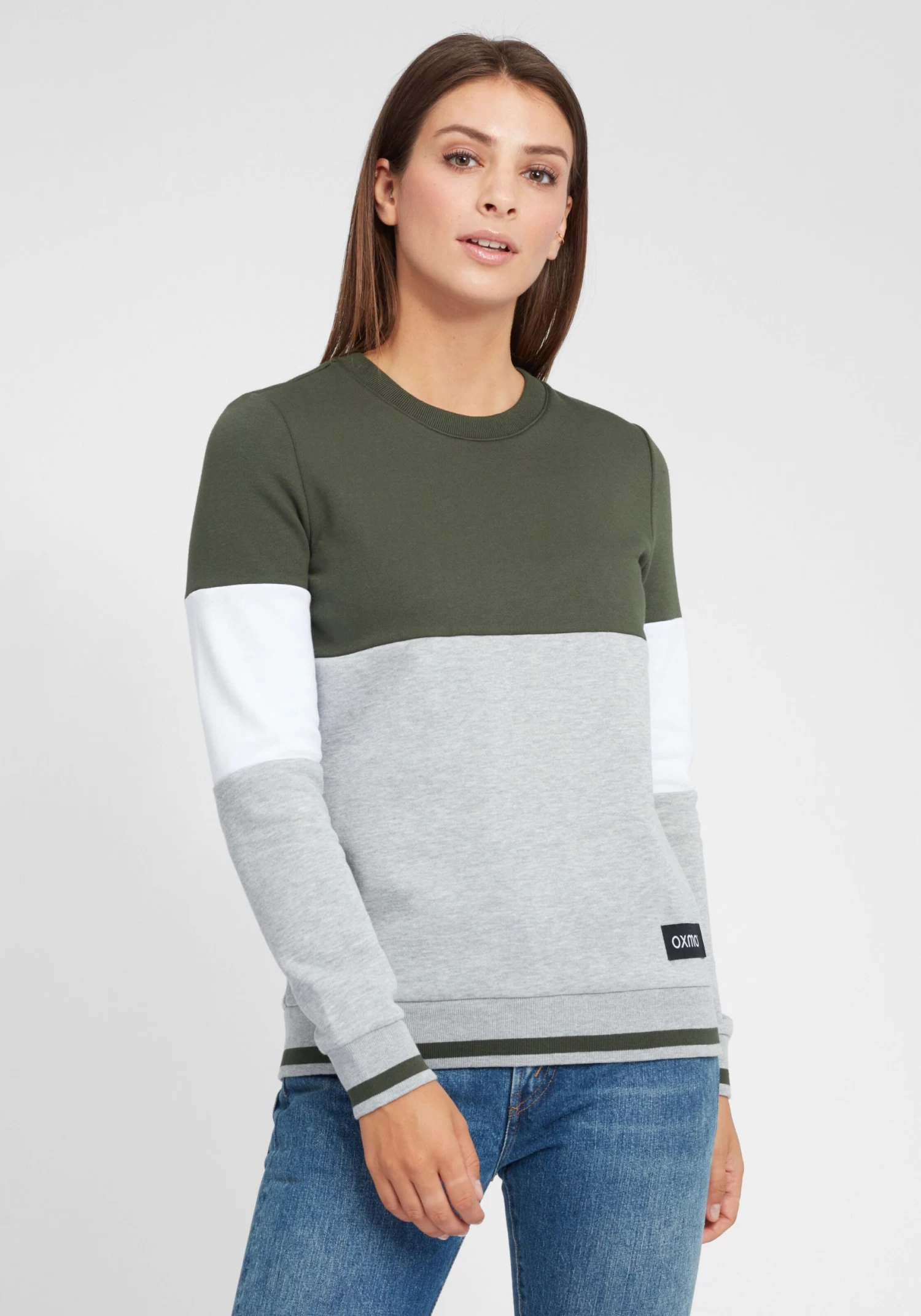 OXMO Sweatshirts Sweatshirt Omaya Dames Groen 4 OXMO Sweatshirts Sweatshirt Omaya Dames Groen - Afbeelding 2