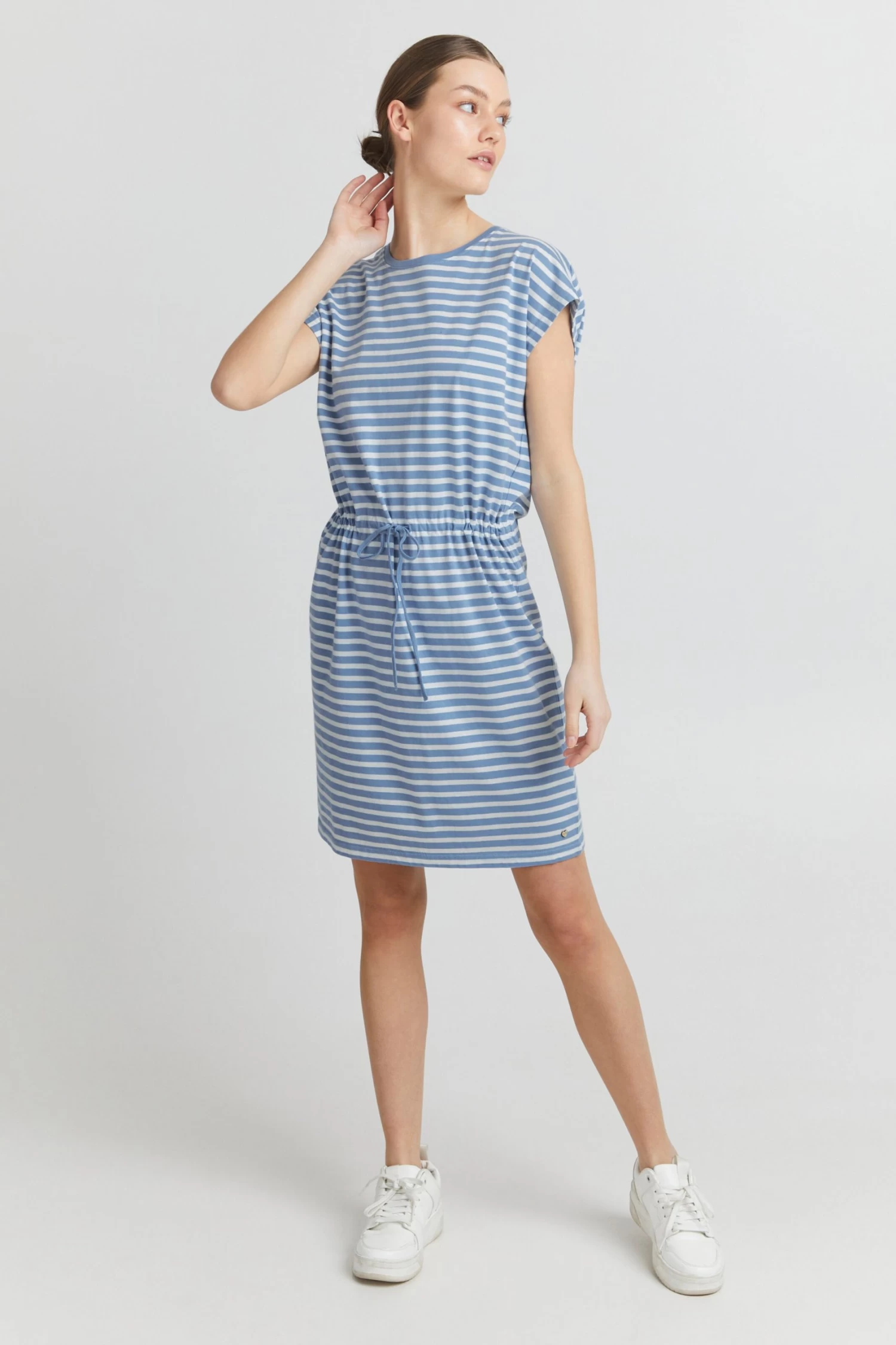 OXMO Mini Jurken Jurk Stilla Dames Blauw 5 OXMO Mini Jurken Jurk Stilla Dames Blauw - Afbeelding 3