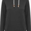 OXMO Hoodies Trui ULRIKA Dames Donkergrijs -Oxmo Winkel e8c05abd98d5915a45c40f0f337054e2