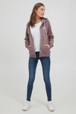 OXMO Sweatvesten Sweatvest HELNA Dames Bruin Gemêleerd -Oxmo Winkel ea32f05e81b96a96d046ebb084e9033e