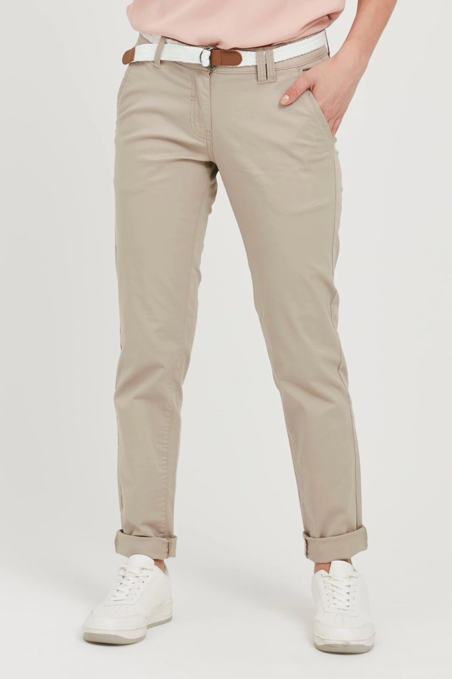 OXMO Chinos Slimfit Chino Chakira Dames Beige 4 OXMO Chinos Slimfit Chino Chakira Dames Beige - Afbeelding 2