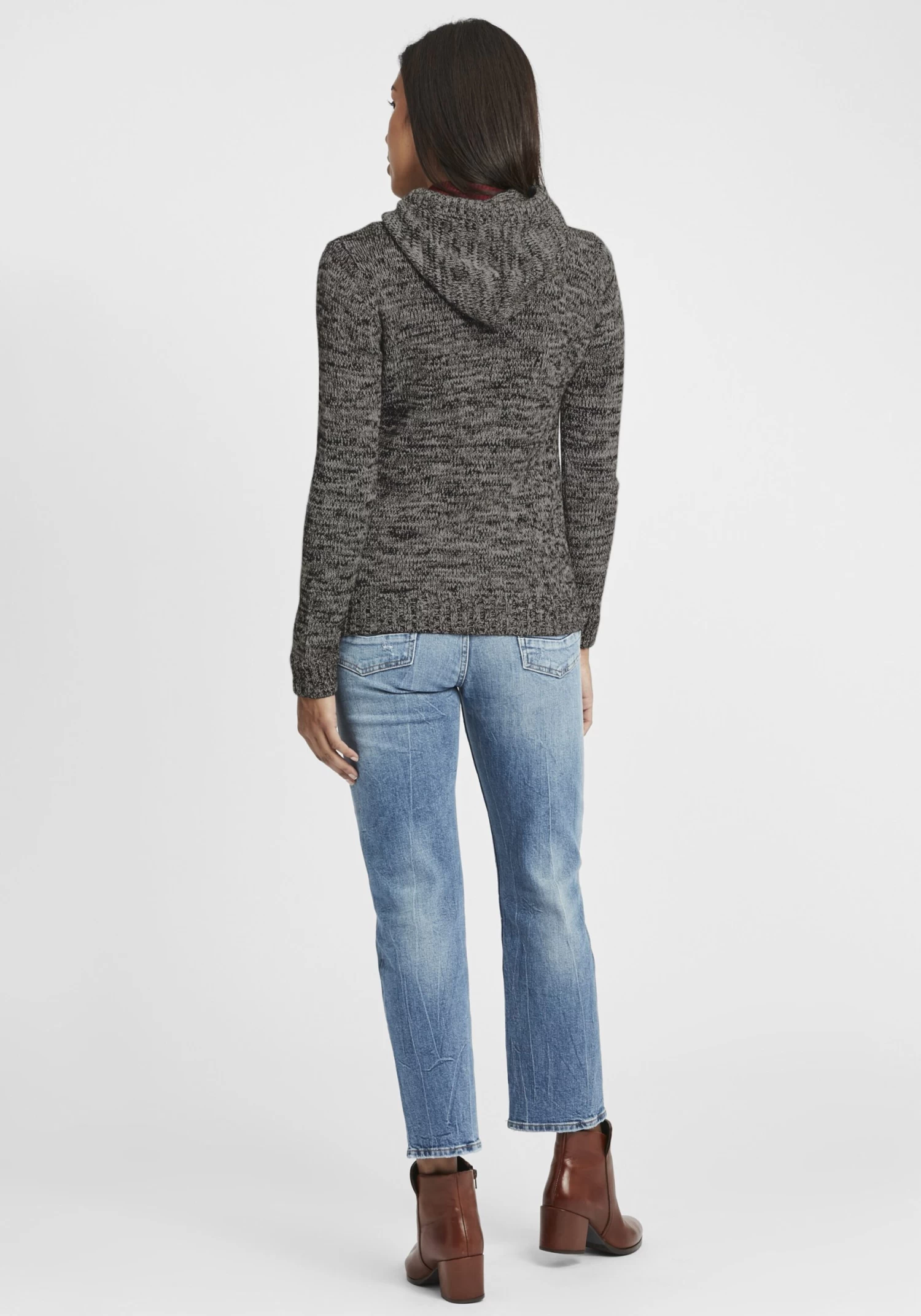 OXMO Vesten Gebreid Vest Philadelphia Dames Donkergrijs 6 OXMO Vesten Gebreid Vest Philadelphia Dames Donkergrijs - Afbeelding 4