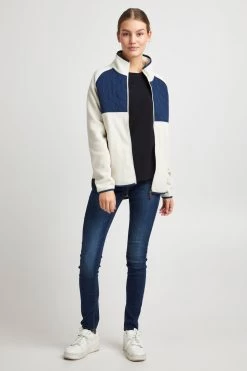 OXMO Sweatvesten Sweatvest MALIN Dames Beige / Donkerblauw 10 OXMO Sweatvesten Sweatvest MALIN Dames Beige / Donkerblauw -Oxmo Winkel ee5e38a916db50bc8d729a146e747c94