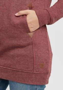 OXMO Hoodies Sweatshirt Vicky Pile Hood Long Dames Rood / Wijnrood -Oxmo Winkel ef1b9e24dc475e25a30d776155d71702