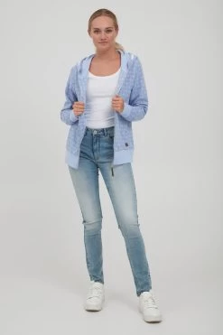 OXMO Sweatvesten Sweatvest VENDELA Dames Lichtblauw -Oxmo Winkel f1efc64580d639ad9f787f4c46a8f144