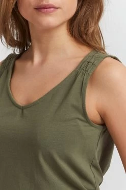 OXMO Mouwloze Shirts Top Dames Olijfgroen -Oxmo Winkel f2ec9922f18edc880d4bb30b1802db7d