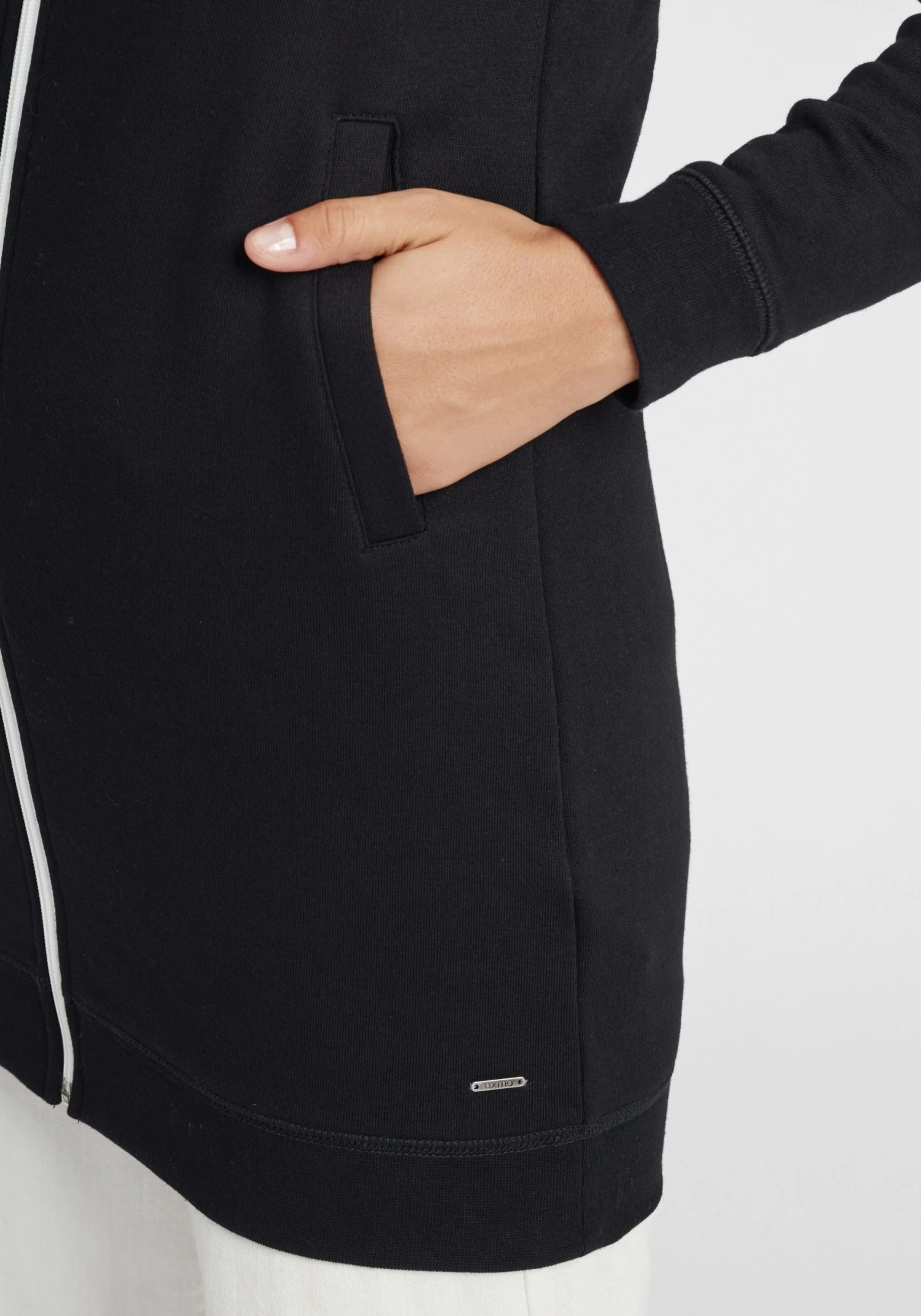 OXMO Sweatvesten Sweatvest Olinda Dames Zwart 8 OXMO Sweatvesten Sweatvest Olinda Dames Zwart - Afbeelding 6