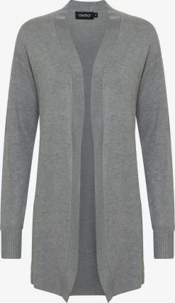 OXMO Vesten Gebreid Vest Kat Dames Grafiet