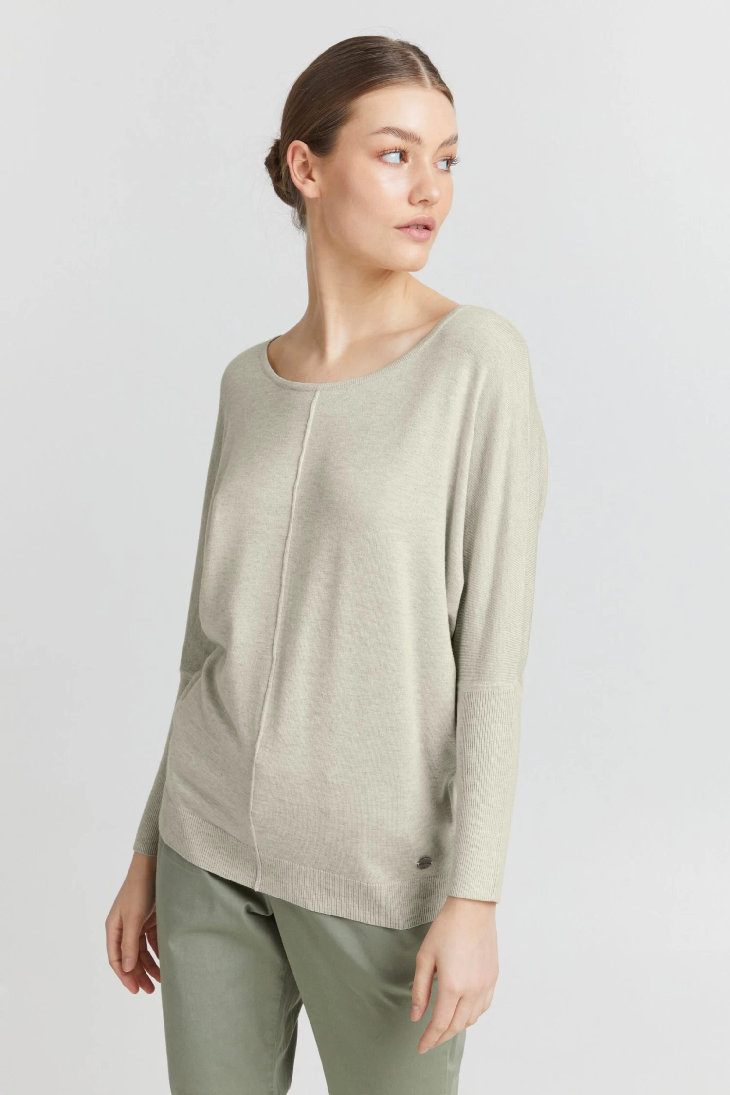 OXMO Truien Trui Herdis Dames Lichtgrijs 4 OXMO Truien Trui Herdis Dames Lichtgrijs - Afbeelding 2