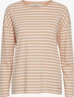 OXMO Longsleeves Shirt Stefka Dames Rosa / Offwhite