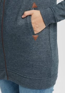 OXMO Sweatvesten Sweatvest Vicky Zip Hood Long Dames Blauw -Oxmo Winkel fd6c6b30ed74d762c8305369f4c227e1