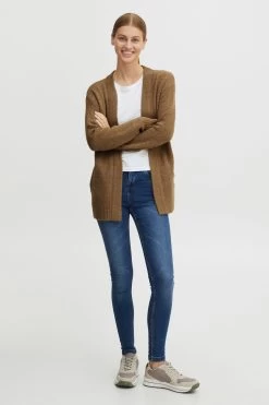 OXMO Vesten Gebreid Vest Dames Bruin -Oxmo Winkel fdc74758095d1b74babb58d9f62a2d3e