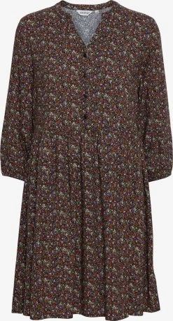 OXMO Blousejurken Blousejurk Elva Dames Bruin