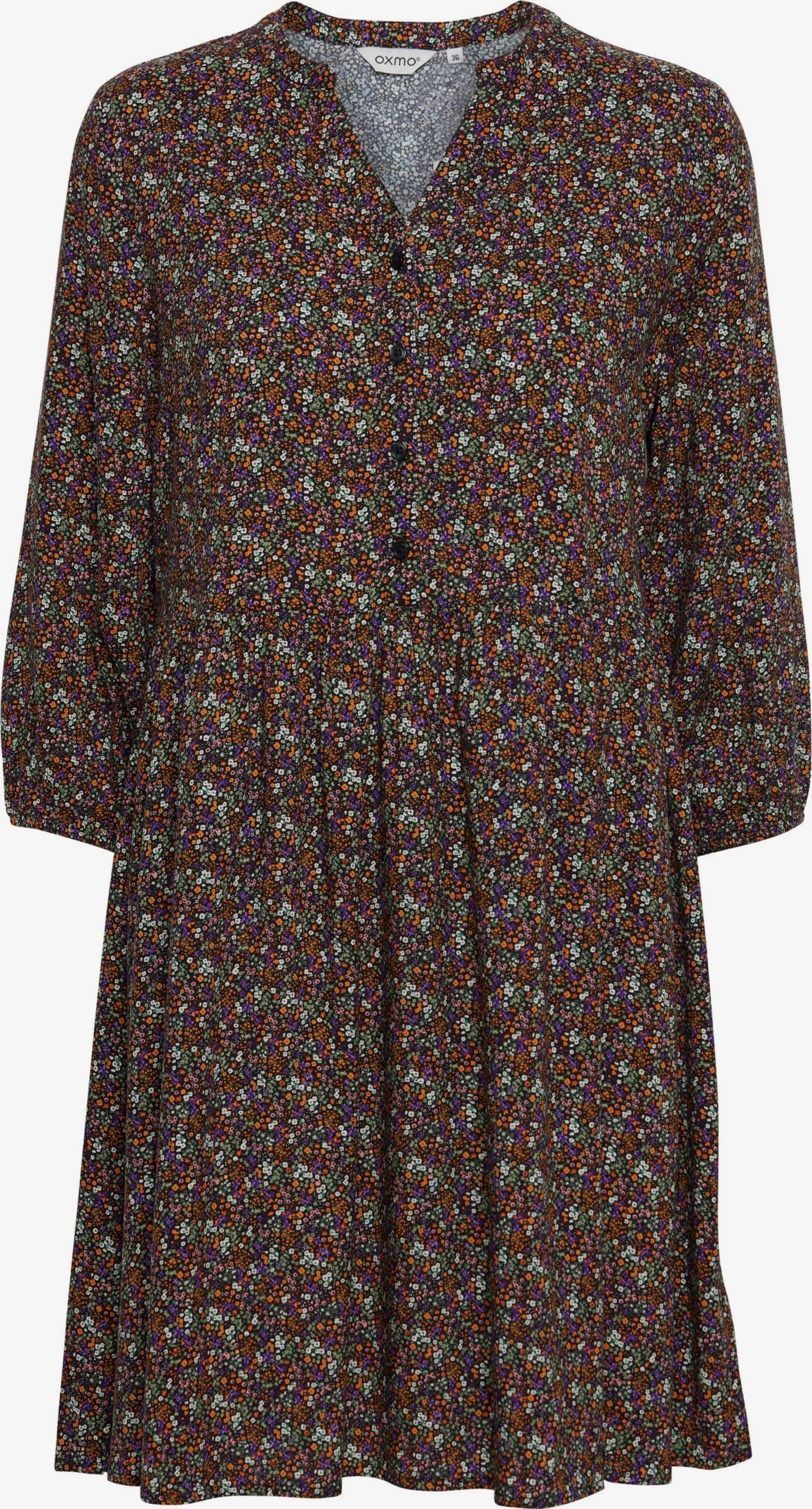 OXMO Blousejurken Blousejurk Elva Dames Bruin 3 OXMO Blousejurken Blousejurk Elva Dames Bruin